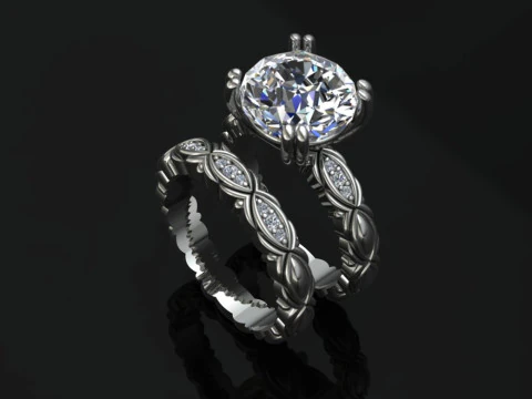 Elegant Ring Printable Model Jewelry Gold Luxury 3D Print Model