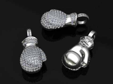 Boxer Glove Pendant Printable Model Jewelry Gold Luxury 3D Print Model