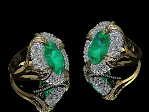 Elegant Ring Printable Model Jewelry Gold Luxury 3D Print Model