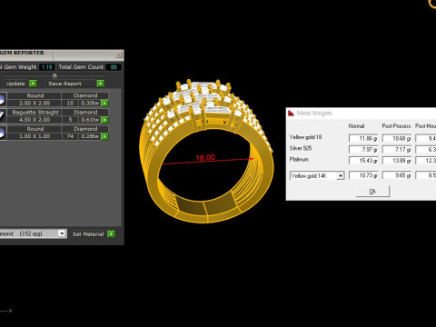 Elegant Ring Printable Model Jewelry Gold Luxury 3D Print Model