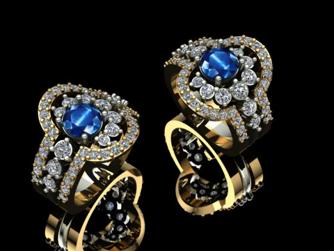 Elegant Cross Pendant Jewelry Gold Luxury 3D Print Model