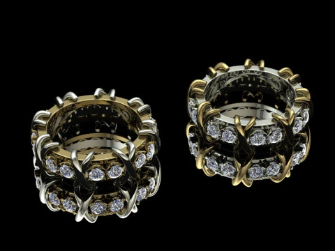 ティファニー リング 印刷可能モデル ジュエリー ゴールド ラグジュアリー 3Dプリントモデル