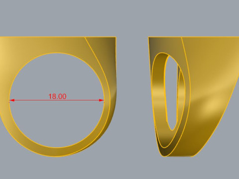 Elegant Ring Printable Model Jewelry Gold Luxury 3D Print Model