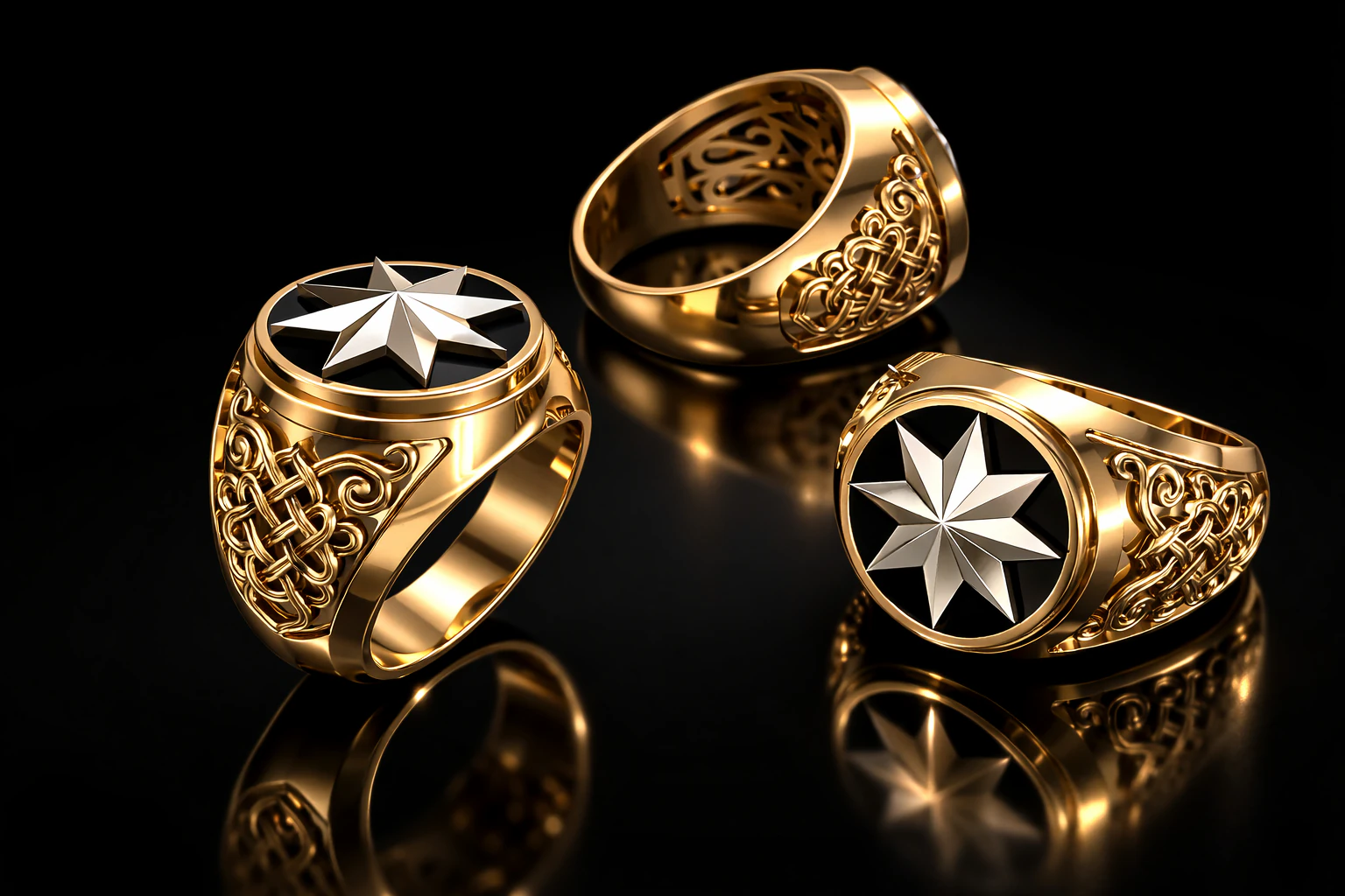 Elegant Ring For Mens Printable Model Jewelry Gold Luxury 3D Print Model .c4d .max .obj .3ds .fbx .stl .blend 