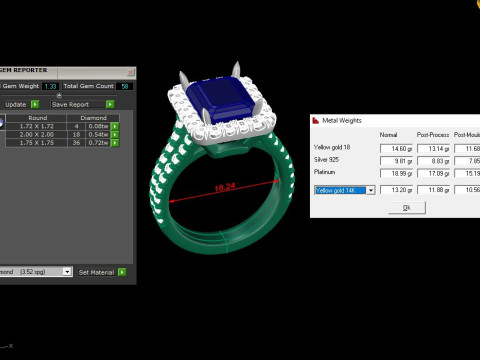 Elegant Ring Printable Model Jewelry Gold Luxury 3D Print Model