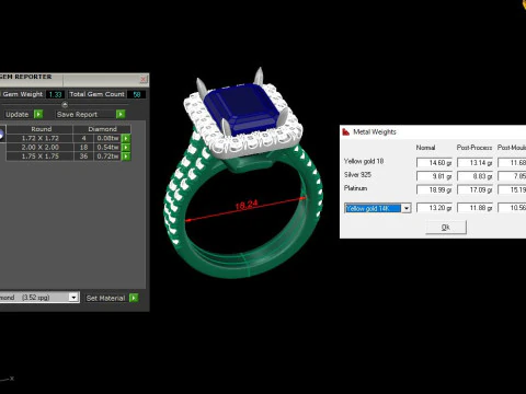 Elegant Ring Printable Model Jewelry Gold Luxury 3D Print Model