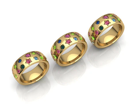Elegant Brand Ring Printable Model Jewelry Gold Luxury 3D Print Model