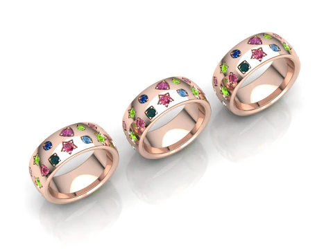 Elegant Brand Ring Printable Model Jewelry Gold Luxury 3D Print Model