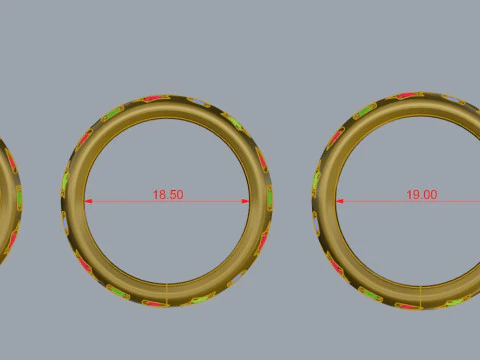 Elegant Brand Ring Printable Model Jewelry Gold Luxury 3D Print Model