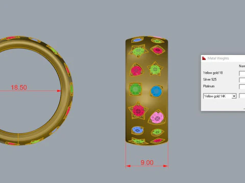 Elegant Brand Ring Printable Model Jewelry Gold Luxury 3D Print Model