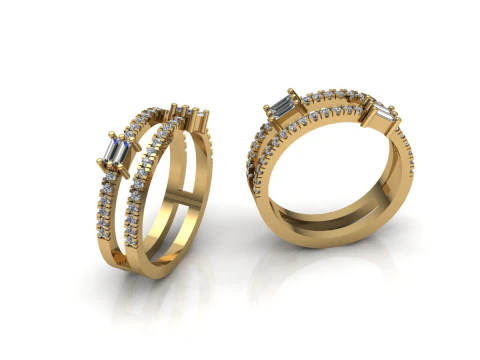 Elegant Ring Printable Model Jewelry Gold Luxury 3D Print Model