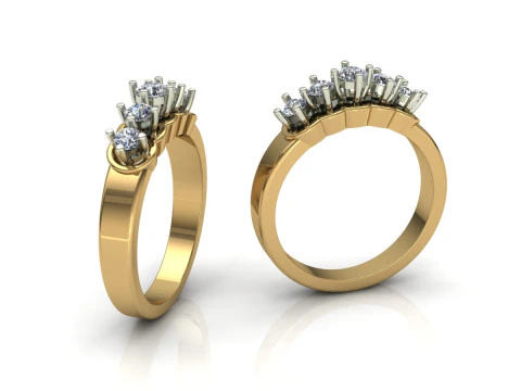 Zarif Y&uuml;z&uuml;k Yazdırılabilir Model Takı Altın L&uuml;ks 3D Baskı Modeli