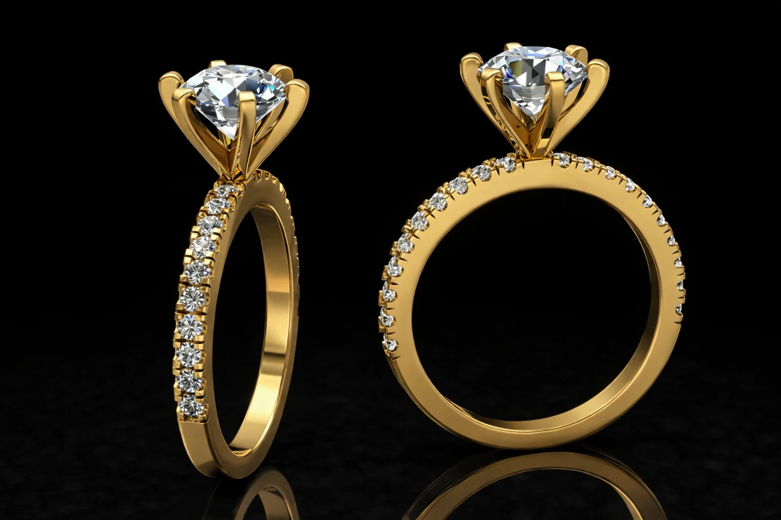 Elegant Ring Printable Model Jewelry Gold Luxury 3D Print Model .c4d .max .obj .3ds .fbx .stl .blend 