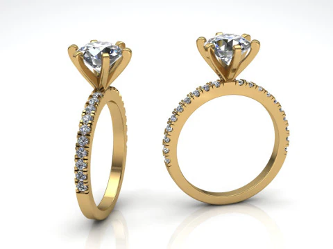 Elegant Ring Printable Model Jewelry Gold Luxury 3D Print Model
