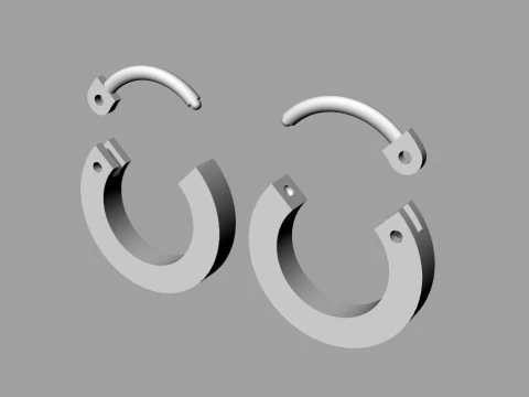 Brand Earrings Printable Model Jewelry Gold Luxury 3D Print Model