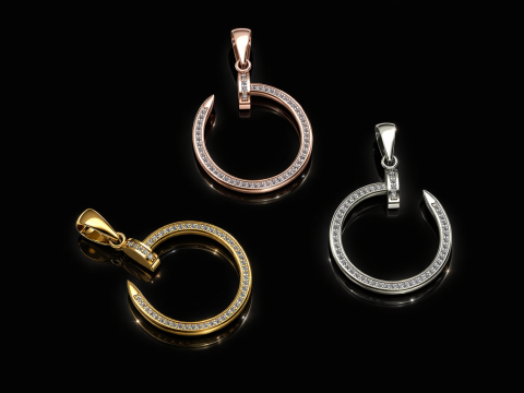 Brand Pendant Printable Model Jewelry Gold Luxury 3D Print Model