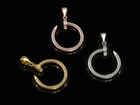 ブランド ペンダント 印刷可能モデル ジュエリー ゴールド 高級 3Dプリントモデル