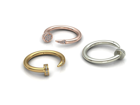 Brand Ring Printable Model Jewelry Gold Luxury 3D Print Model