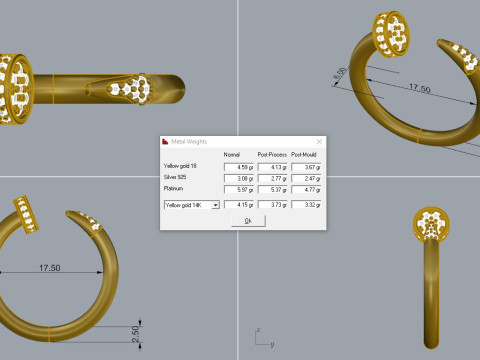 Brand Ring Printable Model Jewelry Gold Luxury 3D Print Model