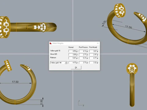 Brand Ring Printable Model Jewelry Gold Luxury 3D Print Model