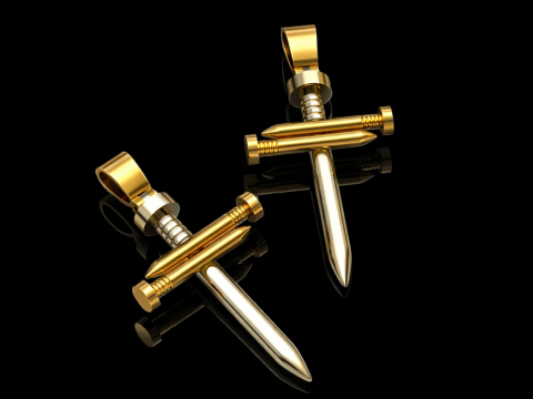 Marque pendentif mod&egrave;le imprimable bijoux or luxe Modèles 3D en vedette