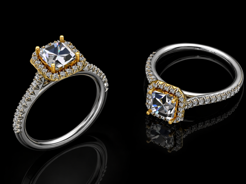 Elegant Ring Printable Model Jewelry Gold Luxury 3D Print Model