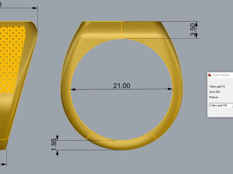 Sparta Ring Printable Model Jewelry Gold Luxury 3D Print Model