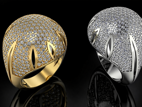 Elegant Ring Printable Model Jewelry Gold Luxury 3D Print Model