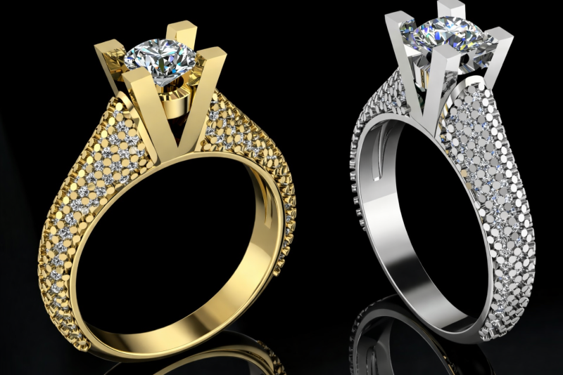 Elegant Ring Printable Model Jewelry Gold Luxury 3D Print Model .c4d .max .obj .3ds .fbx .stl .blend