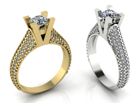 Elegant Ring Printable Model Jewelry Gold Luxury 3D Print Model
