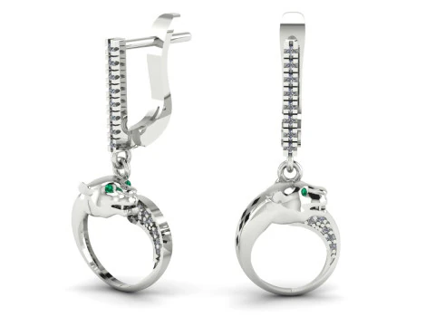 Panther Set Printable Model Jewelry Gold Luxury 3D Print Model