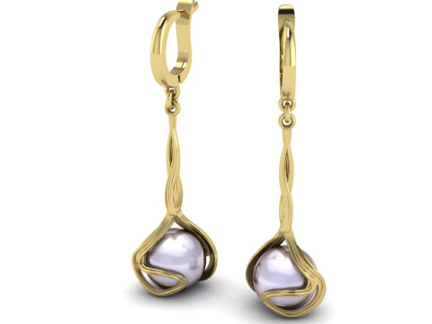 Pearl Ring Set Printable Model Jewelry Gold Luxury 3D Print Model