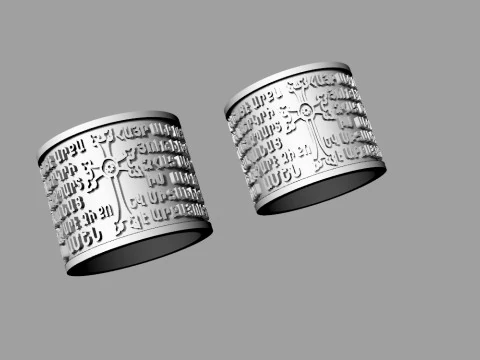Armenian Prayer Ring Printable Model Jewelry Gold Luxury 3D Print Model