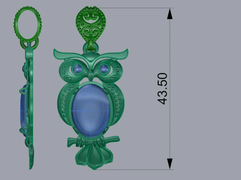 Owl Earrings Printable Model Jewelry Gold Luxury 3D Print Model