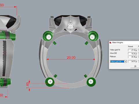 Black Prince Ring Printable Model Jewelry Gold Luxury 3D Print Model