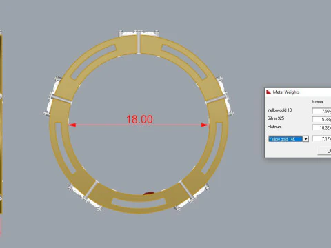 3 Sizes Brand Ring Printable Model Jewelry Gold Luxury 3D Print Model