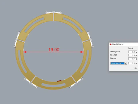 3 Sizes Brand Ring Printable Model Jewelry Gold Luxury 3D Print Model
