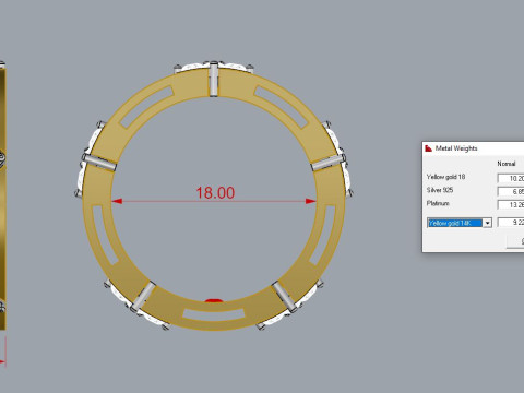 2 Sizes Brand Ring Printable Model Jewelry Gold Luxury 3D Print Model