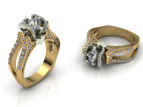 Elegant Ring Printable Model Jewelry Gold Luxury 3D Print Model