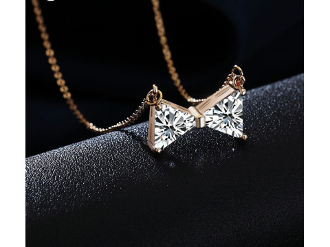 Bow Pendant Printable Model Jewelry Gold Luxury 3D Print Model