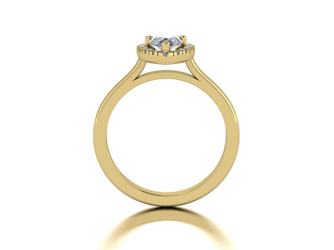 Pear Gemstone Ring Printable Model Jewelry Gold Luxury 3D Print Model