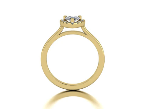 Pear Gemstone Ring Printable Model Jewelry Gold Luxury 3D Print Model