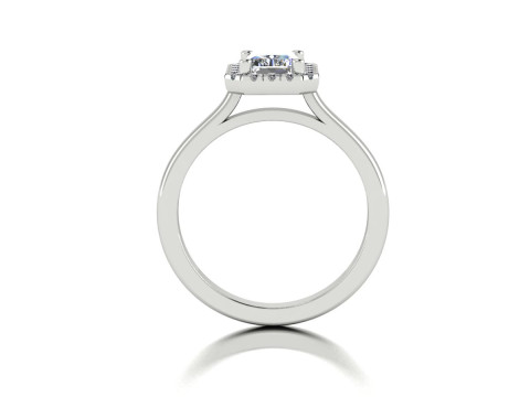 Radiant Gemstone Ring Printable Model Jewelry Gold Luxury 3D Print Model