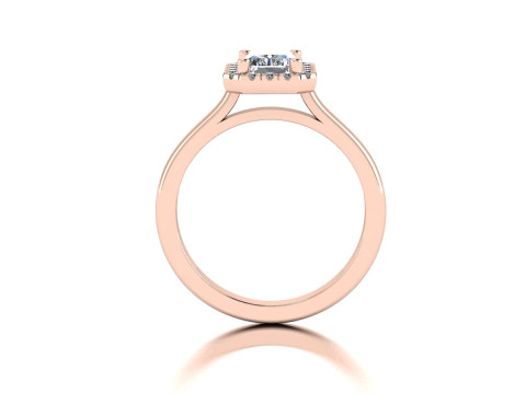 Radiant Gemstone Ring Printable Model Jewelry Gold Luxury 3D Print Model