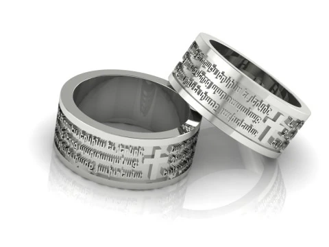 Armenian Prayer Ring Jewelry Gold Luxury 3D Print Model