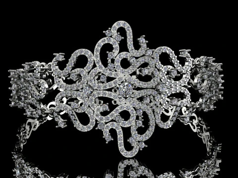 Elegant Bracelet Printable Model Jewelry Gold Luxury 3D Print Model