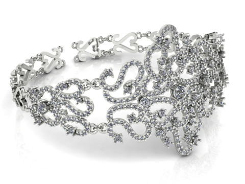 Elegant Bracelet Printable Model Jewelry Gold Luxury 3D Print Model