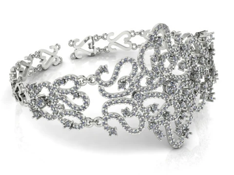 Elegant Bracelet Printable Model Jewelry Gold Luxury 3D Print Model