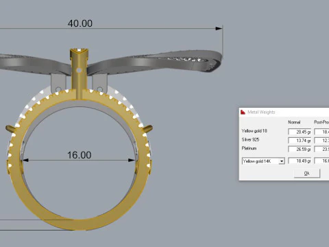Butterfly Ring Printable Model Jewelry Gold Luxury 3D Print Model