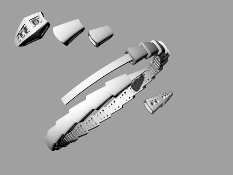 Bulgari Snake Bracelet Printable Model Jewelry Gold Luxury 3D Print Model